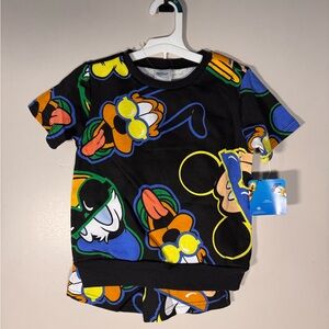 Disney Kids Black Graphic T-Shirt set